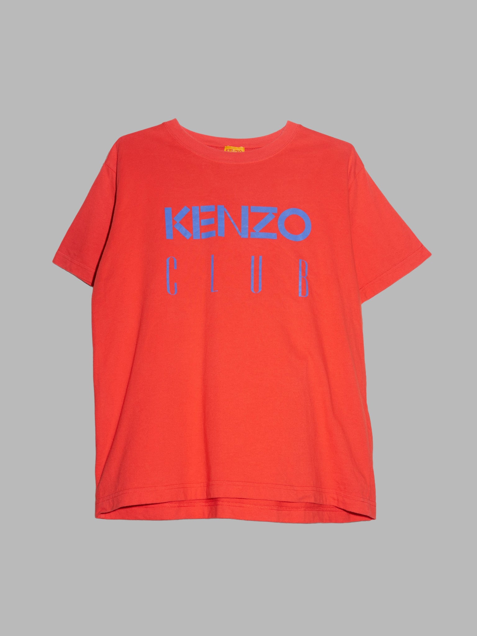 Kenzo Club 1990s orange cotton logo t-shirt