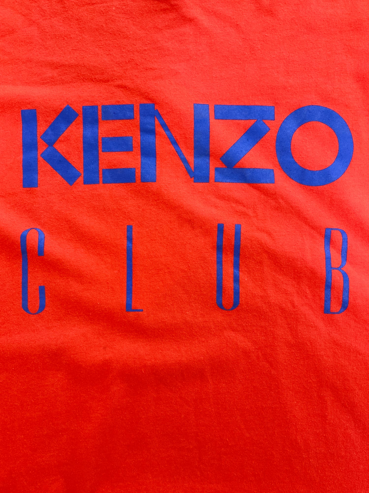 Kenzo Club 1990s orange cotton logo t-shirt