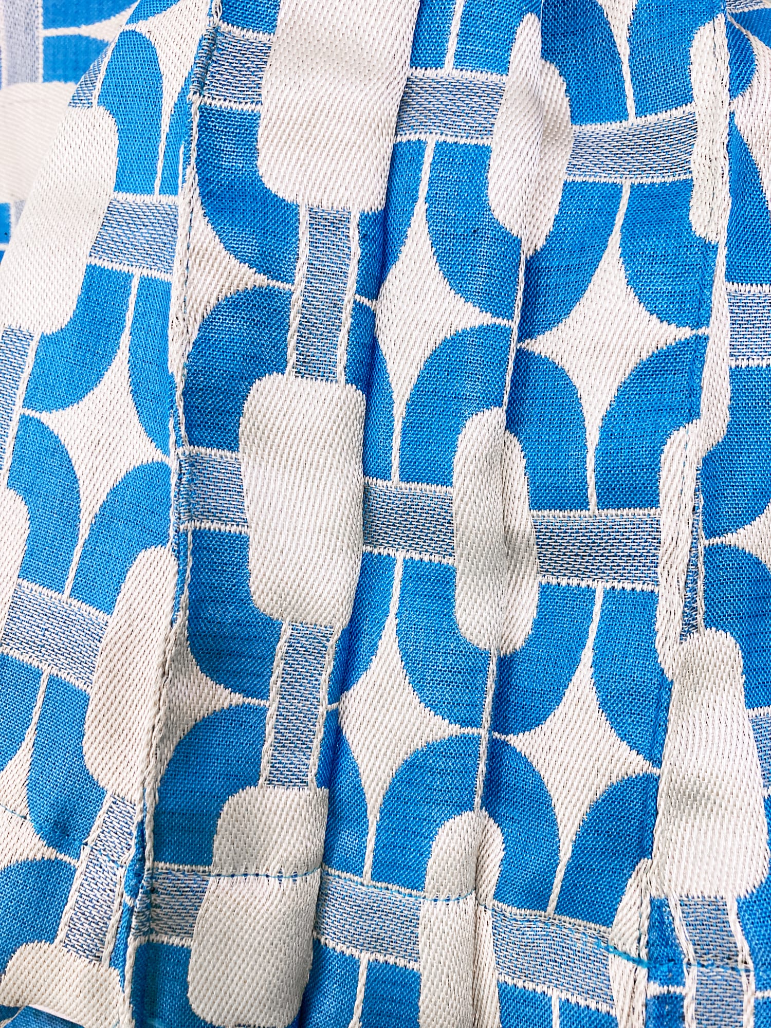 Junya Watanabe SS1996 patterned open neck pullover top with velour