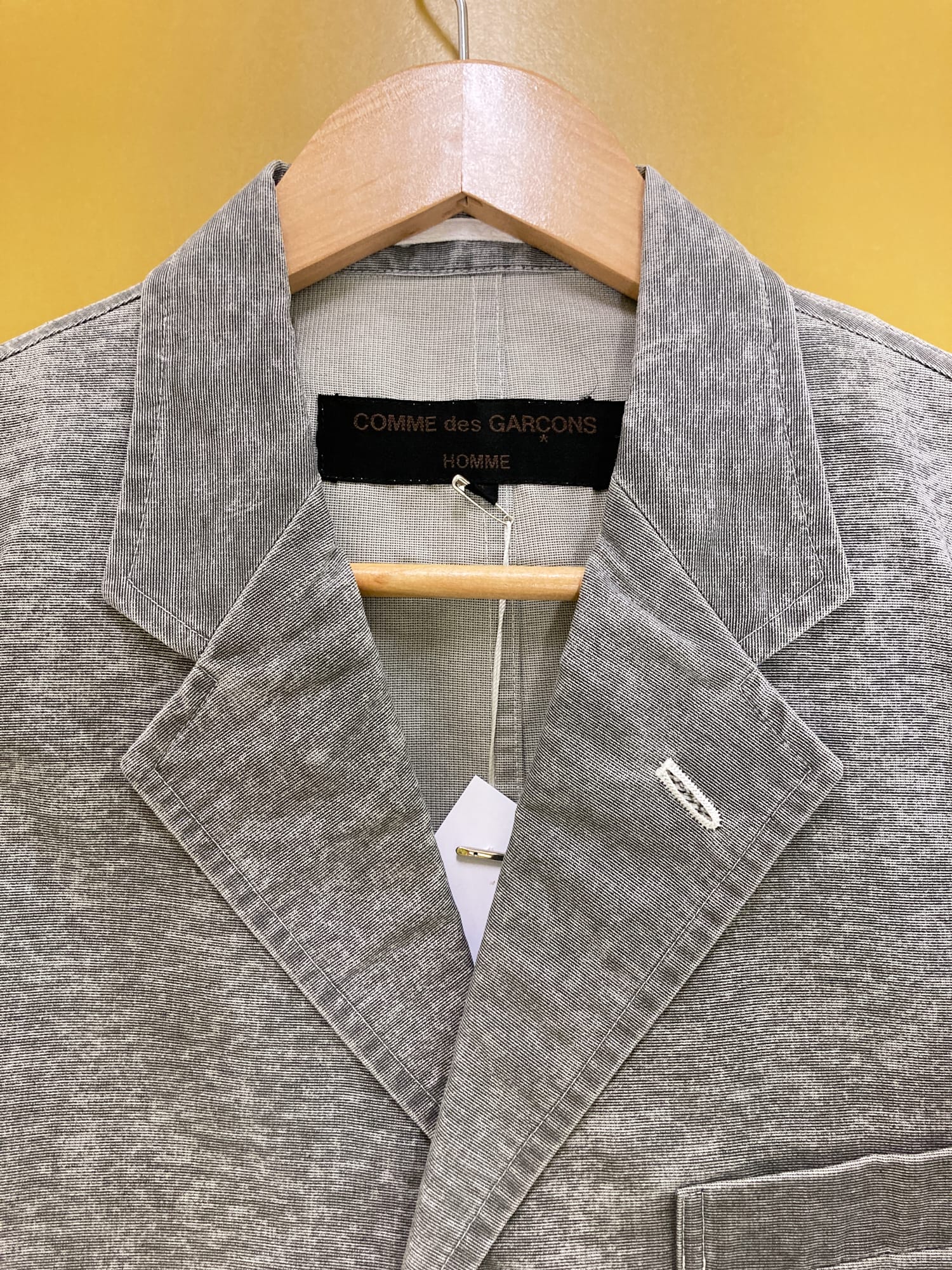 Comme des Garcons Homme 2000 textured grey nylon blazer