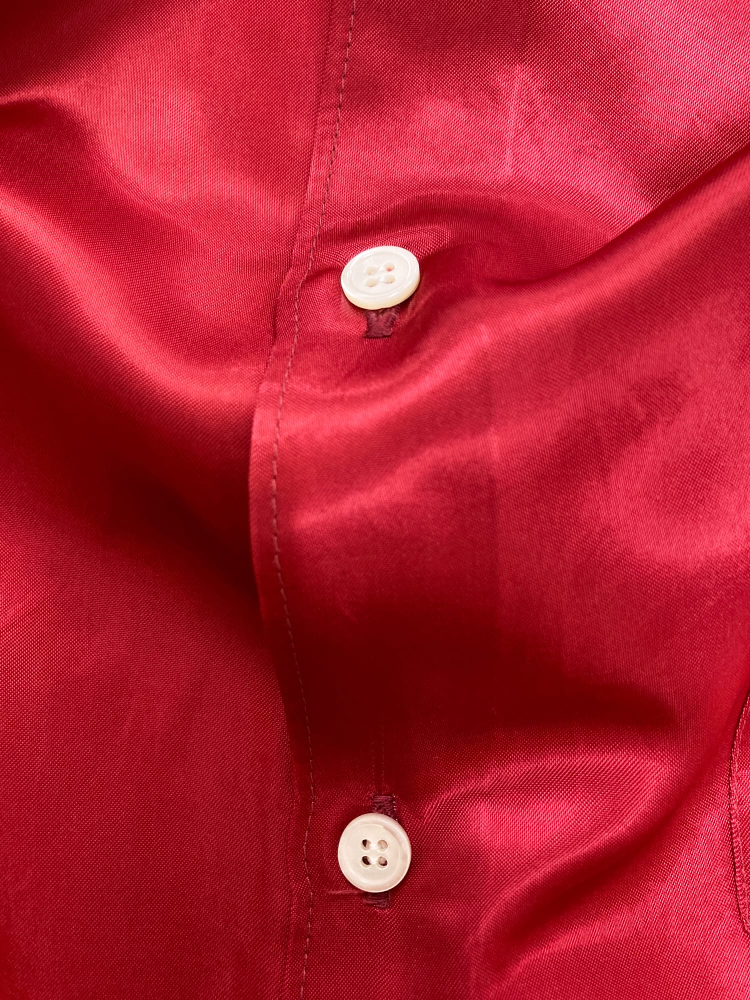 Comme des Garcons SS1995 red cupra satin shirt