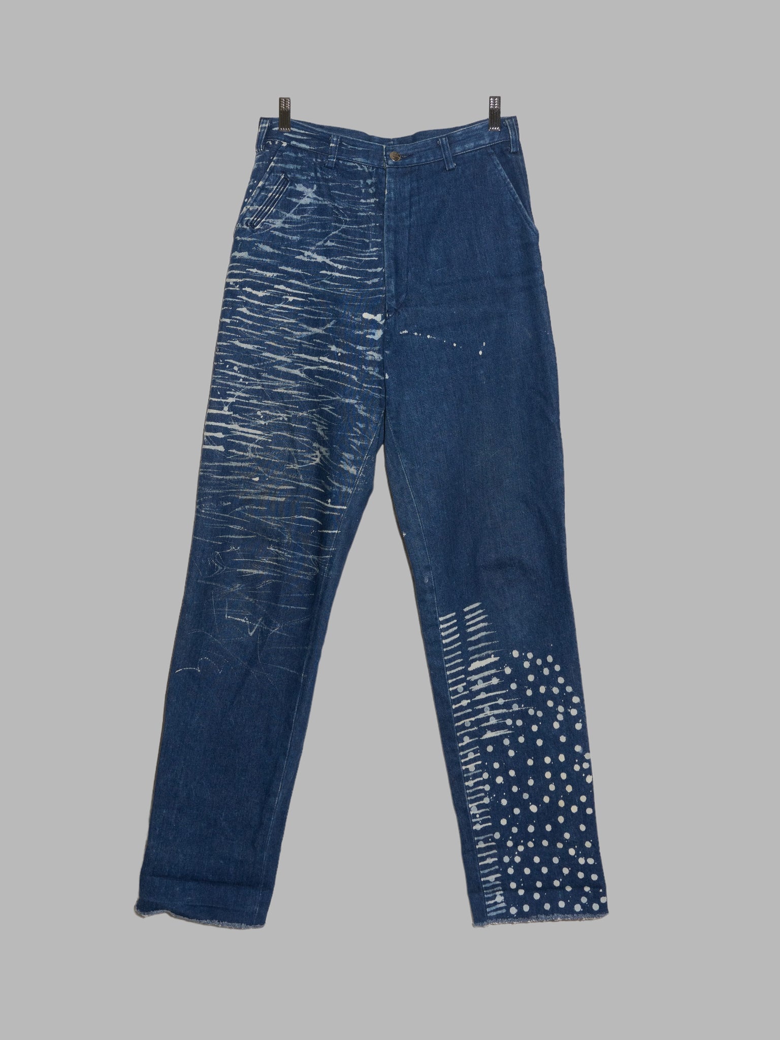 Jun Men 1990s bleached indigo cotton denim jeans - size 78