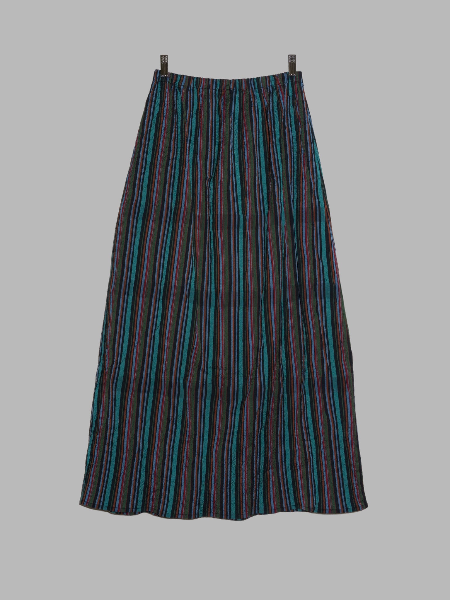 Issey Miyake A-POC multicolour striped cotton maxi skirt - size 2 M S