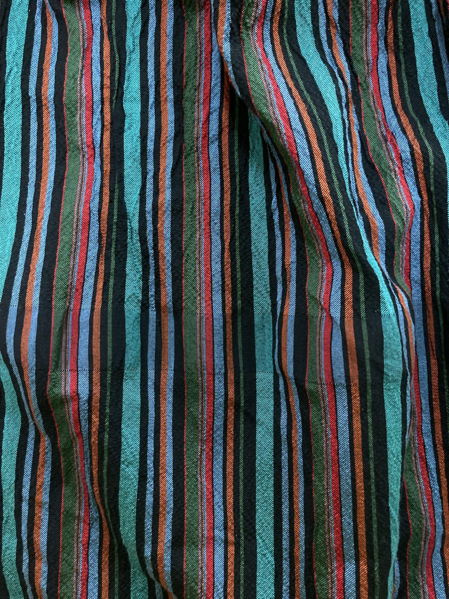 Issey Miyake A-POC multicolour striped cotton maxi skirt - size 2 M S