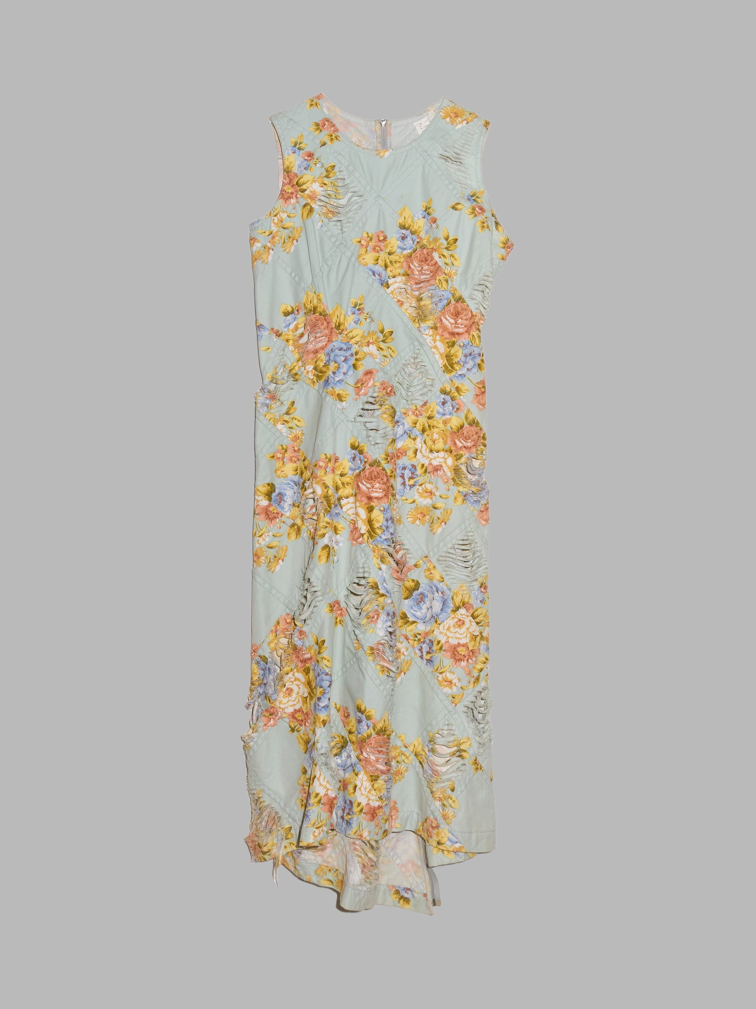 Junya Watanabe Comme des Garcons spring 2002 distressed floral sleeveless dress