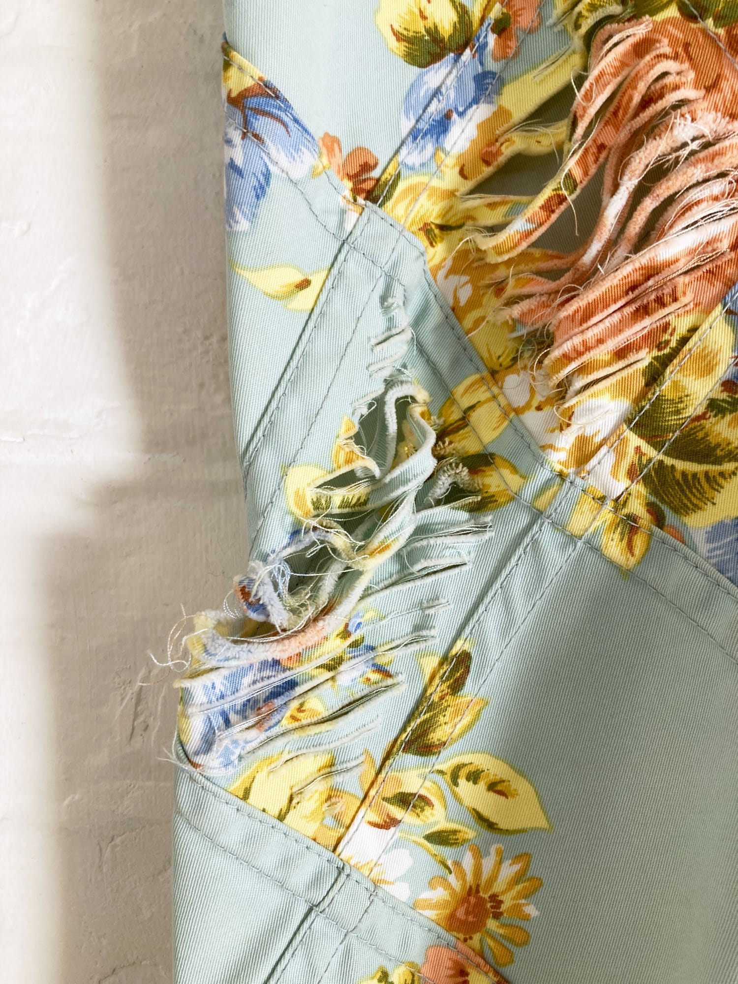 Junya Watanabe spring 2002 distressed floral sleeveless