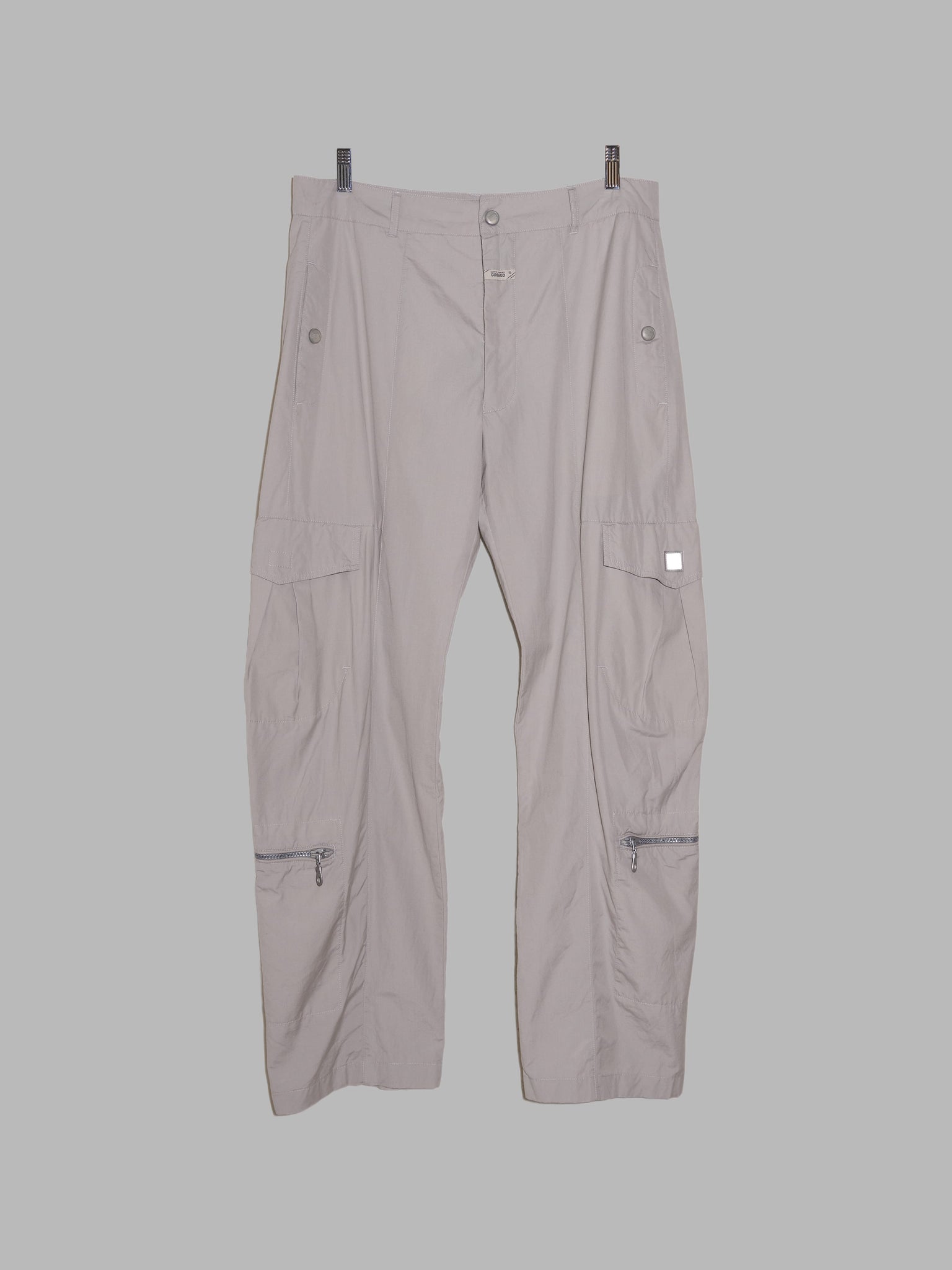 Marithe Francois Girbaud light grey cotton cargo pants - size 32