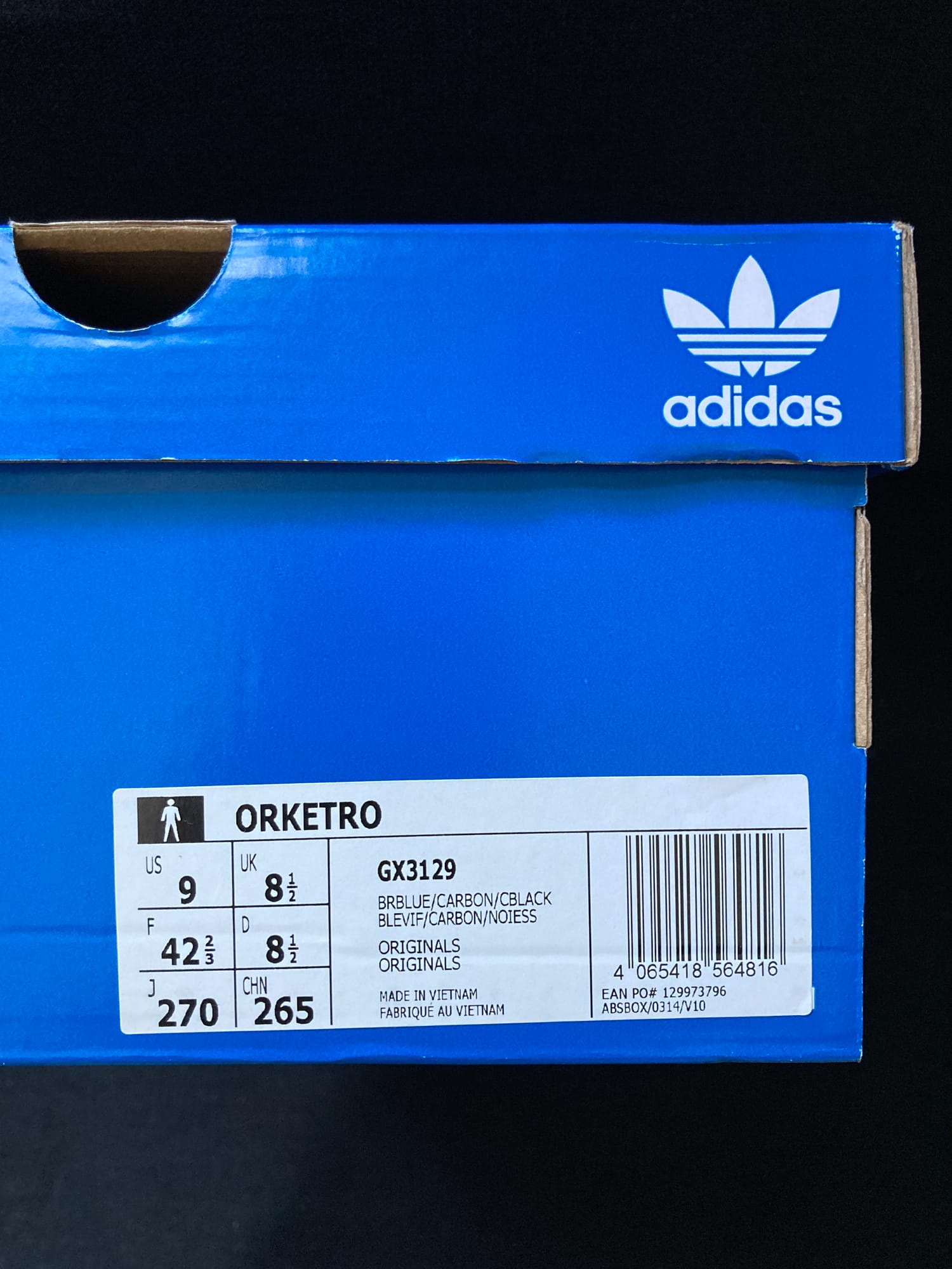 Adidas Originals dark blue orketro sneakers