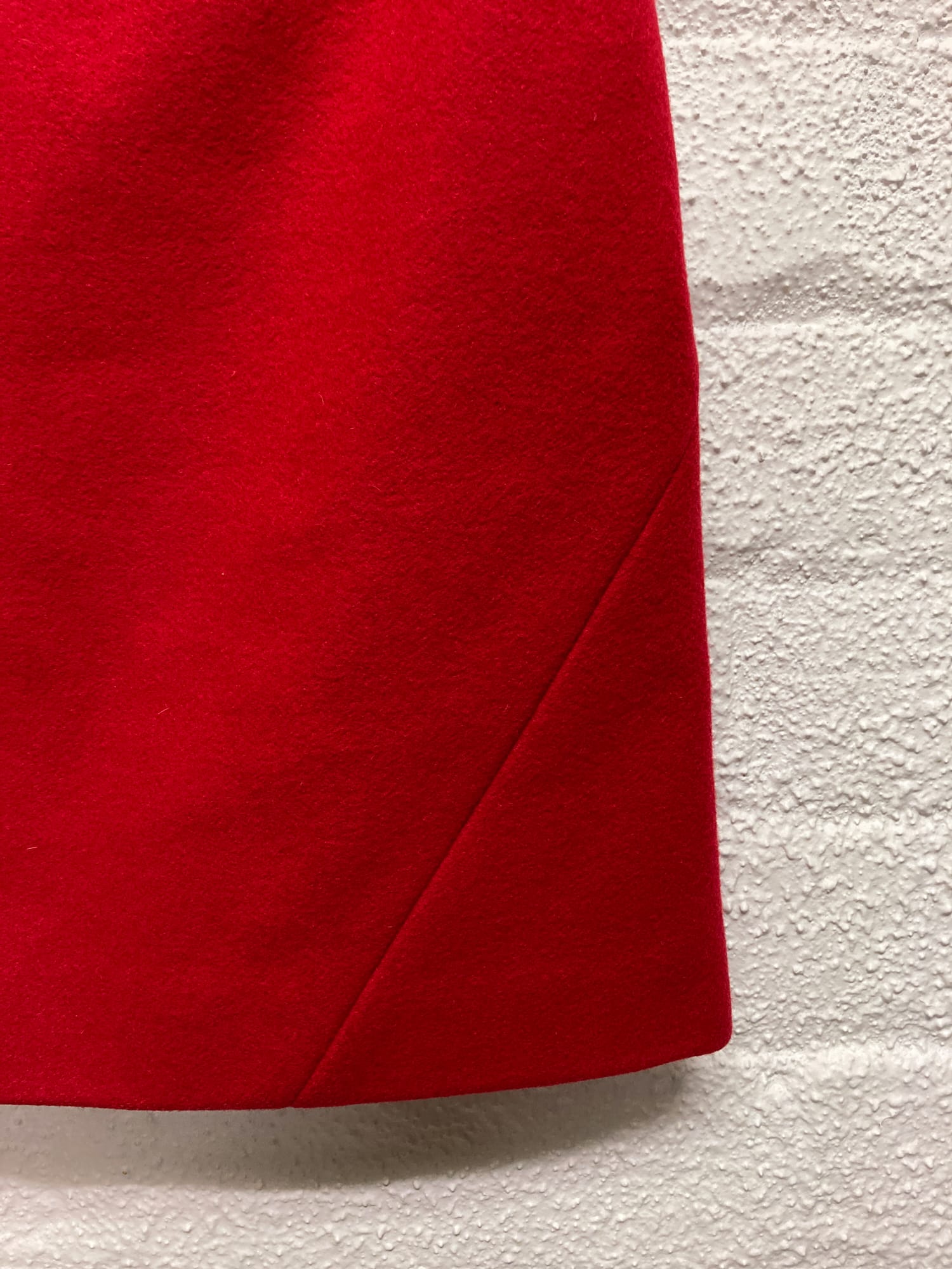 Miu Miu 1990s red melton wool miniskirt - size IT 38