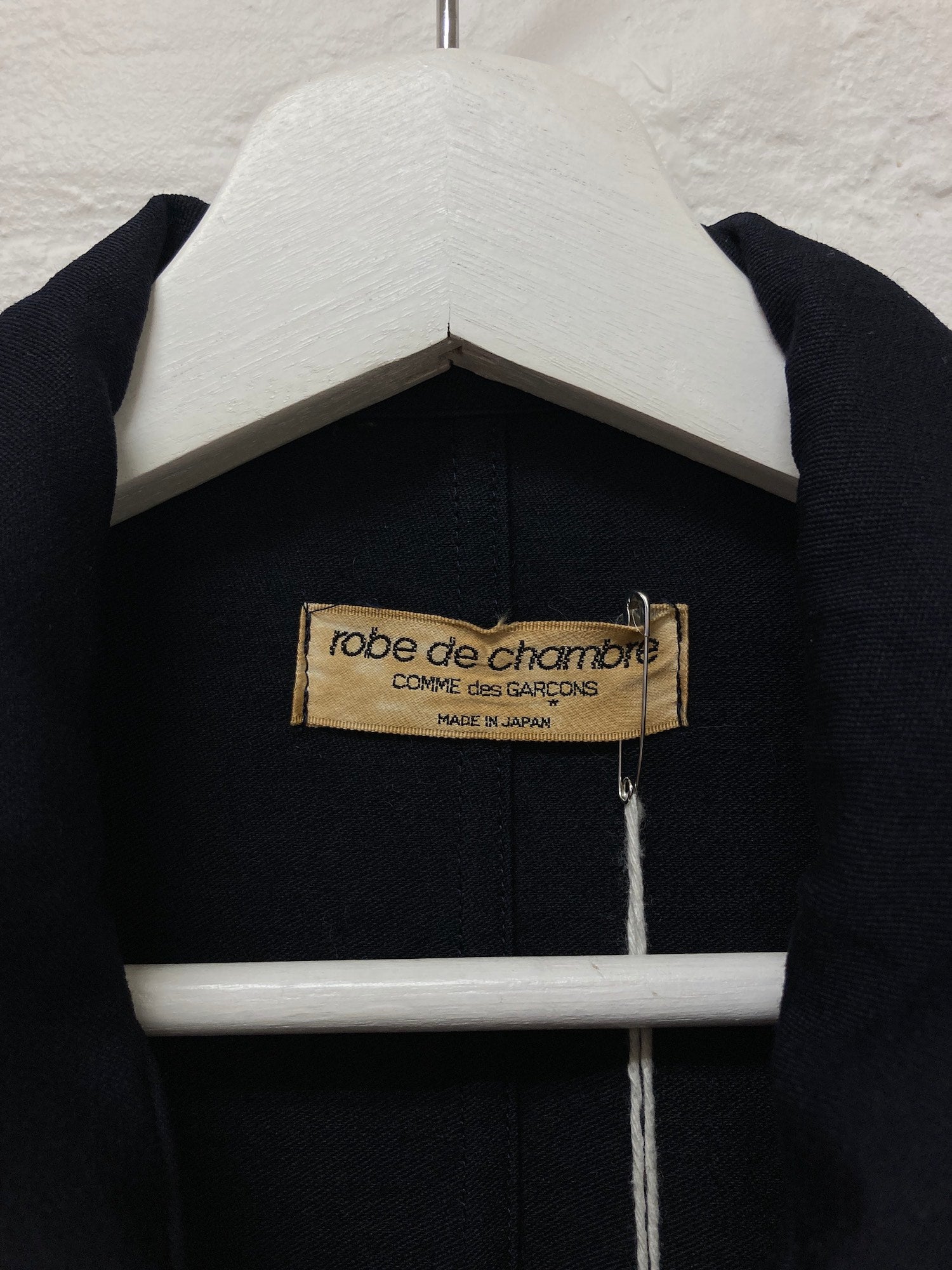 Robe de Chambre Comme des Garcons 1980s dark navy wool cropped jacket